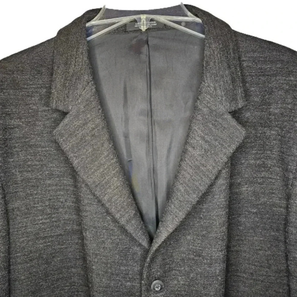 J. Ferrar Men's 100% Pure Wool Charcoal 3-Button Overcoat Blazer Size 46R - Picture 2 of 16